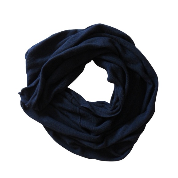 Cashmere Revolution Navy Blue Infinity Scarf Cashmere Merino Wool Soft Classic - Picture 1 of 4